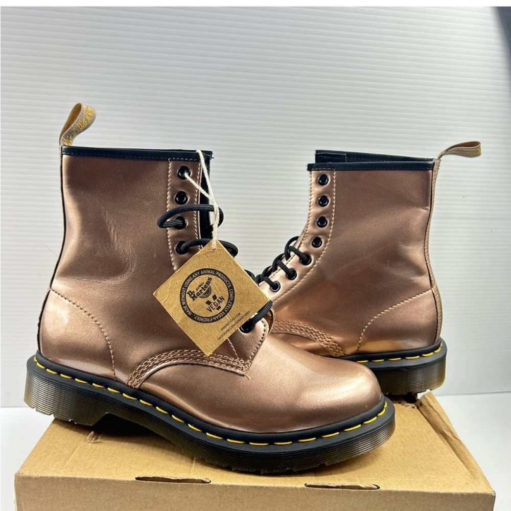 DR. MARTENS  Vegan 1460 Boots Rose Gold